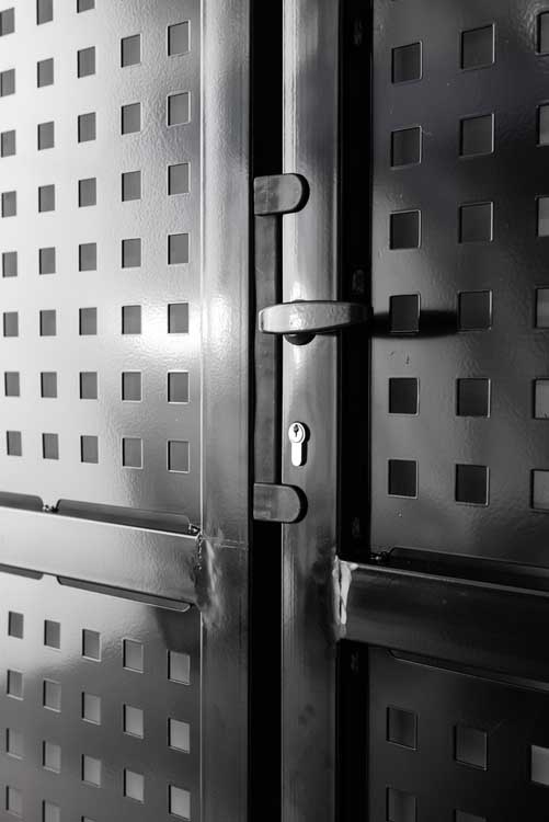 Portail perforé acier noir 175x300cm