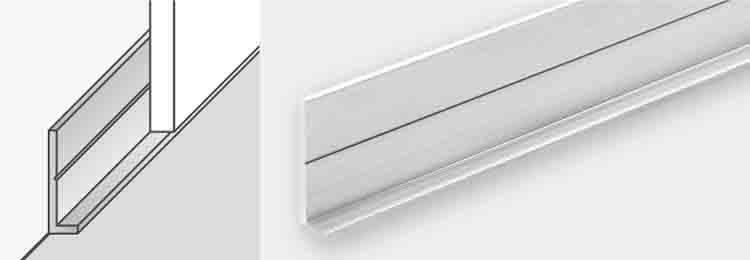 Profil de départ Dumawall aluminium 2.6m