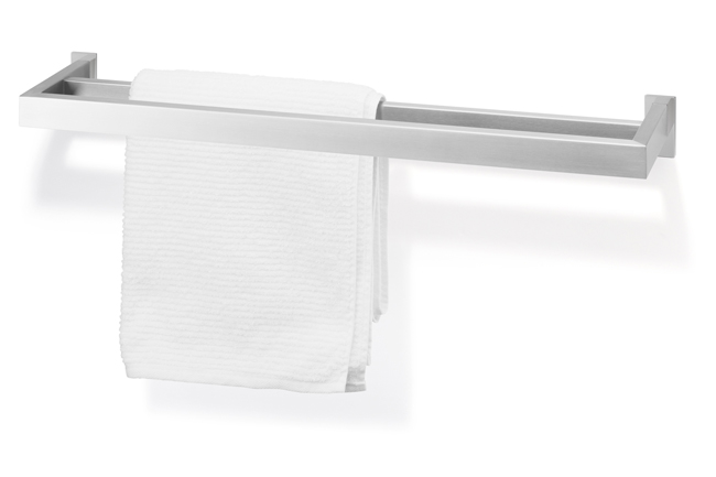 Porte-serviettes Linea brossé L61.5 cm 2 tiges