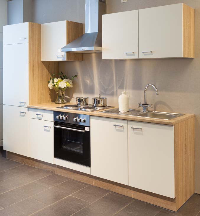 Cuisine 270cm - budget blanc - sans appareils 
