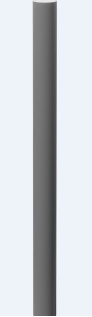 Hoekpaal afsluiting Havana alu antraciet 220cm