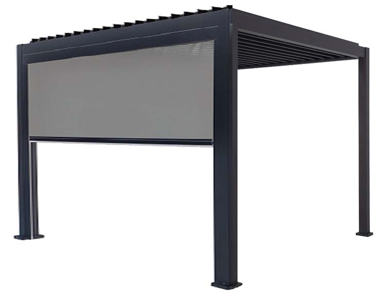 Screen anthracite pour pergola Solimar B400xH250cm Screen anthracite pour pergola Solimar B400xH250cm