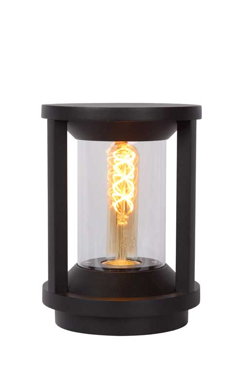 Lucide CADIX - Sokkellamp Buiten - Ø16cm/22cm - E27 - IP65 - Zwart