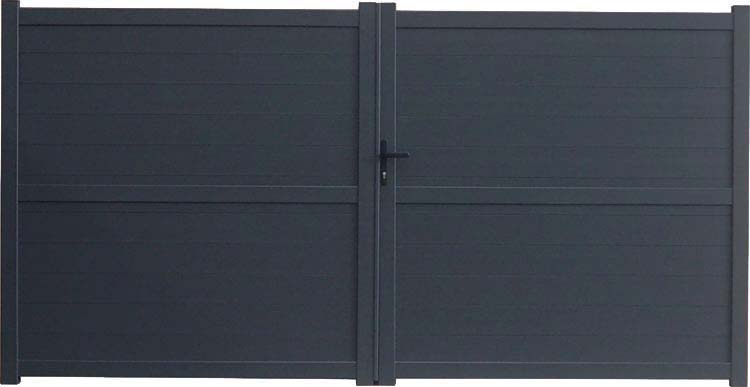 Dubbele draaipoort Orlando alu antraciet 300x180cm