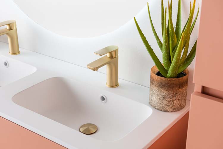 Badkamermeubel Puro Blush 120 cm wastafel mat wit
