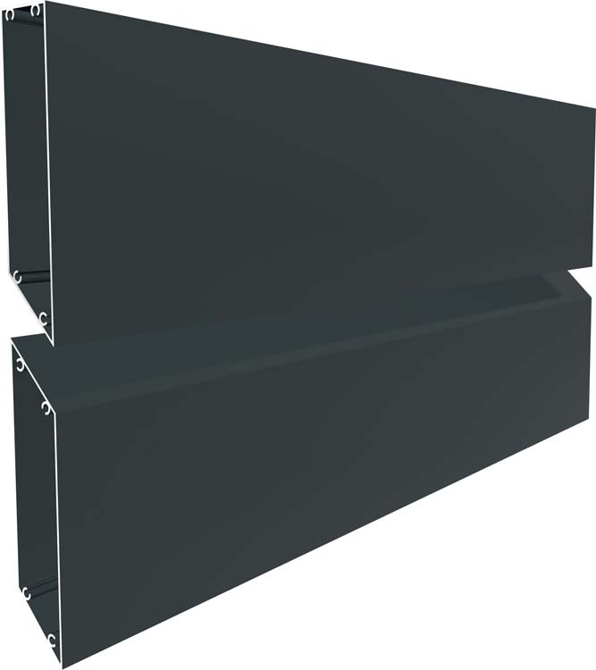Schuifpoort Havana alu zwart 356x175cm rechts