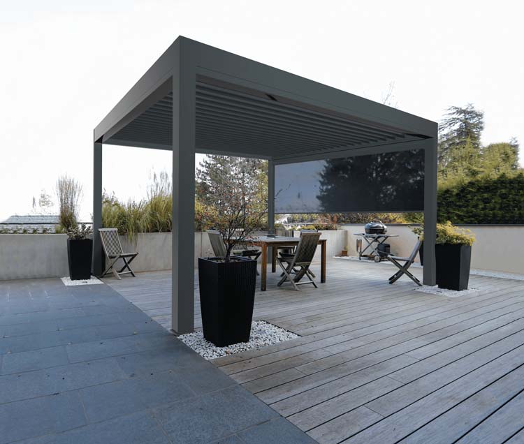 Pergola luxe Sya alu antraciet 400 x 341 x 266 cm