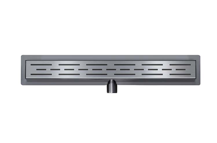 Caniveau de douche avec bride et grille 90 x 7 cm canon fusil