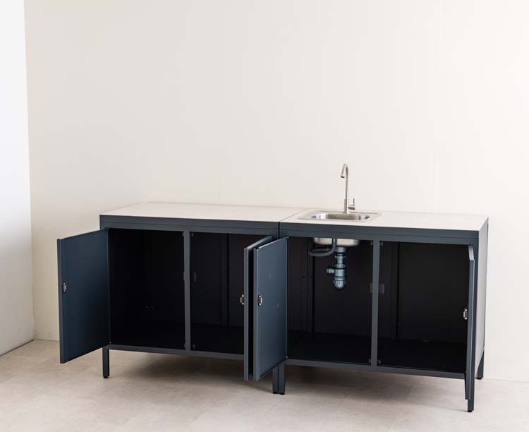 Cuisine extérieure Texas alu anthracite 200cm Cuisine extérieure Texas alu anthracite 200cm