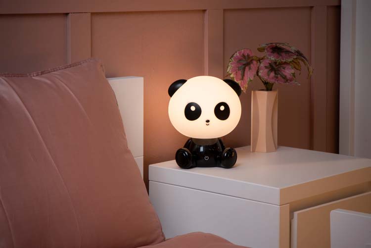 DODO PANDA - Tafellamp Kinderkamer - LED Dimb. - 1x3W - 3 StepDim - Zwart