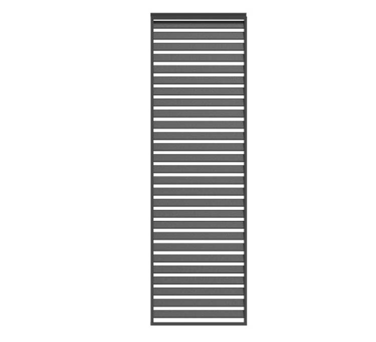 Mur d'ambiance avec des lames Solimar anthracite de 3 x 93cm