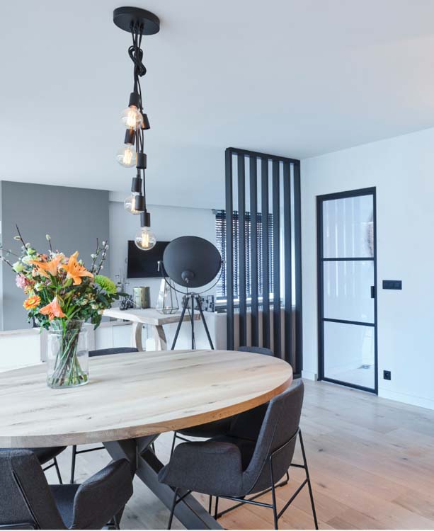 Porte intérieure en alu luxe Dimaro Nero 73x200cm