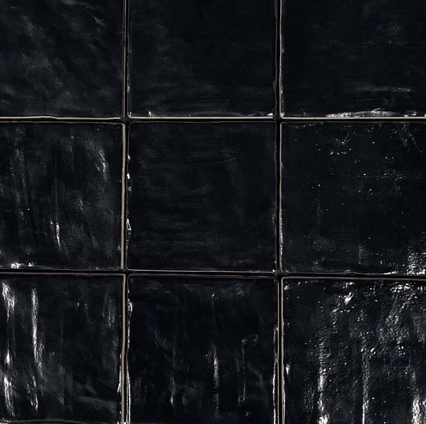 Zellige céramique noir 10x10x0.93cm