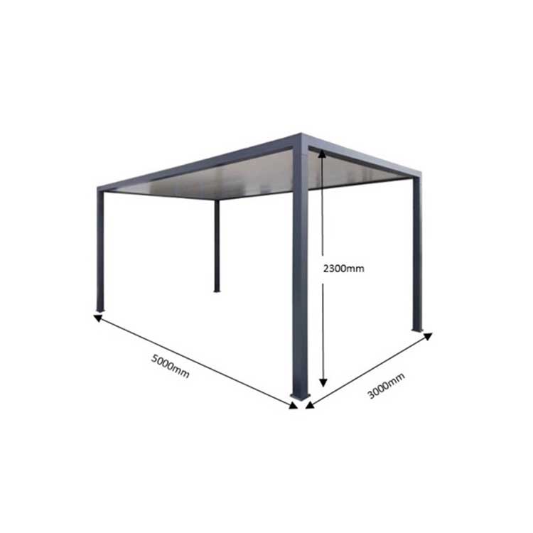 Carport Salvador Alu antraciet 500 x 300 cm