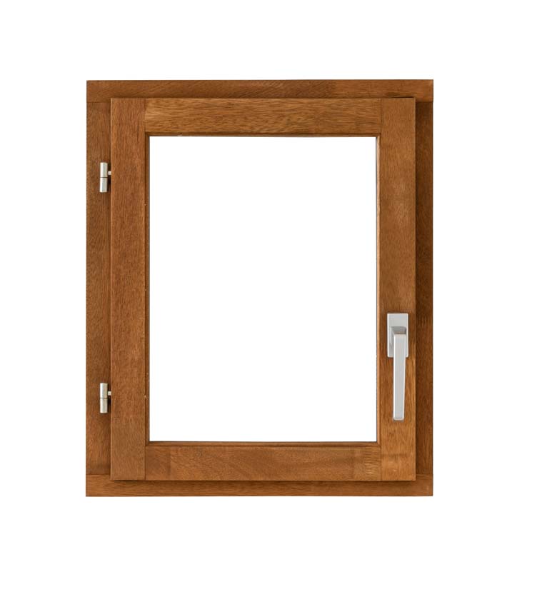 Houten draairaam 1-vleugel Meranti Trae 55mm naturel 500 x 600 mm L